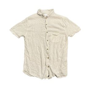 White Cuban Button Up